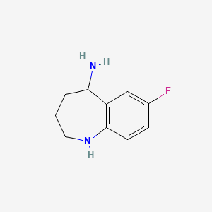 molecular formula C10H13FN2 B14853572 7-Fluoro-2,3,4,5-tetrahydro-1H-benzo[B]azepin-5-amine 