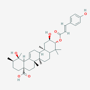 (1R,2R,4aS,6aS,6bR,10R,11R,12aR,14bS)-1,11-dihydroxy-10-[(E)-3-(4-hydroxyphenyl)prop-2-enoyl]oxy-1,2,6a,6b,9,9,12a-heptamethyl-2,3,4,5,6,6a,7,8,8a,10,11,12,13,14b-tetradecahydropicene-4a-carboxylic acid