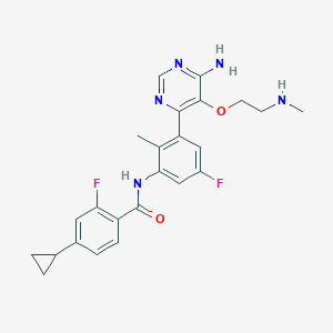 N-(3-(6-Amino-5-(2-(methylamino)ethoxy)pyrimidin-4-yl)-5-fluoro-2-methylphenyl)-4-cyclopropyl-2-fluorobenzamide