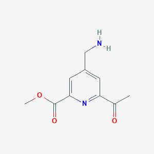 Methyl 6-acetyl-4-(aminomethyl)pyridine-2-carboxylate