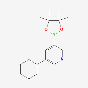 3-Cyclohexyl-5-(4,4,5,5-tetramethyl-1,3,2-dioxaborolan-2-YL)pyridine