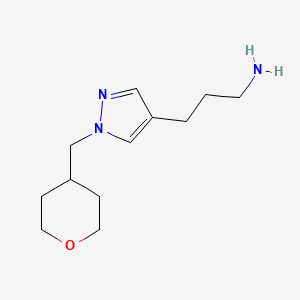 3-{1-[(oxan-4-yl)methyl]-1H-pyrazol-4-yl}propan-1-amine