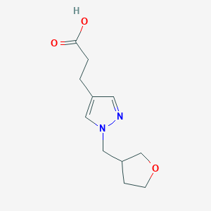 3-{1-[(oxolan-3-yl)methyl]-1H-pyrazol-4-yl}propanoic acid