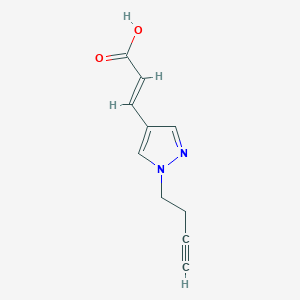 (2E)-3-[1-(but-3-yn-1-yl)-1H-pyrazol-4-yl]prop-2-enoic acid