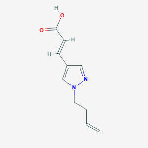 molecular formula C10H12N2O2 B1485368 (2E)-3-[1-(but-3-en-1-yl)-1H-pyrazol-4-yl]prop-2-enoic acid CAS No. 2098159-92-1