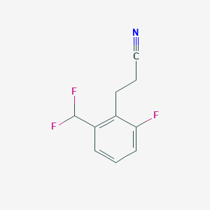 3-(2-Difluoromethyl-6-fluorophenyl)propionitrile