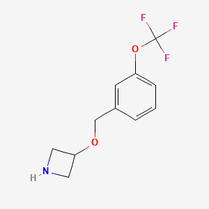 molecular formula C11H12F3NO2 B1485370 3-((3-(三氟甲氧基)苄基)氧基)氮杂环丁烷 CAS No. 1121628-59-8