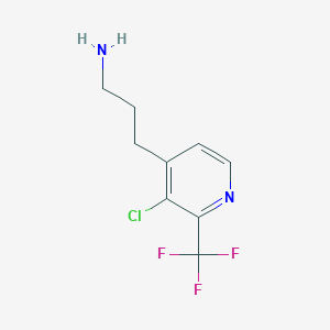 3-(3-Chloro-2-(trifluoromethyl)pyridin-4-yl)propan-1-amine