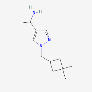 1-{1-[(3,3-dimethylcyclobutyl)methyl]-1H-pyrazol-4-yl}ethan-1-amine