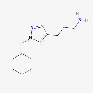 3-[1-(cyclohexylmethyl)-1H-pyrazol-4-yl]propan-1-amine