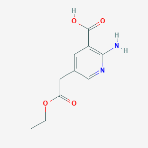 2-Amino-5-(2-ethoxy-2-oxoethyl)nicotinic acid