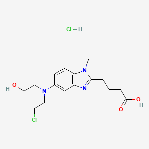 4-[5-[2-Chloroethyl(2-hydroxyethyl)amino]-1-methylbenzimidazol-2-yl]butanoic acid;hydrochloride