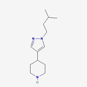 4-[1-(3-methylbutyl)-1H-pyrazol-4-yl]piperidine