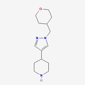 4-{1-[(oxan-4-yl)methyl]-1H-pyrazol-4-yl}piperidine