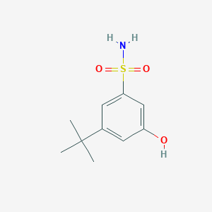 molecular formula C10H15NO3S B14853823 3-Tert-butyl-5-hydroxybenzenesulfonamide 