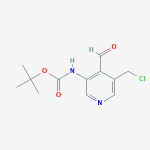 Tert-butyl 5-(chloromethyl)-4-formylpyridin-3-ylcarbamate