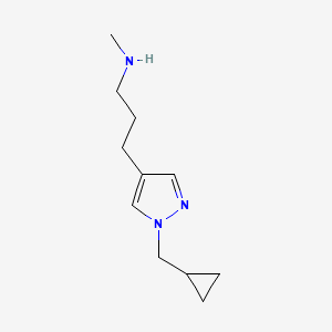 {3-[1-(cyclopropylmethyl)-1H-pyrazol-4-yl]propyl}(methyl)amine