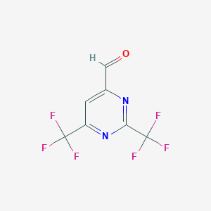 2,6-Bis(trifluoromethyl)pyrimidine-4-carbaldehyde