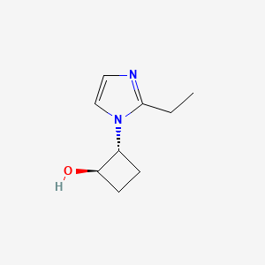 trans-2-(2-ethyl-1H-imidazol-1-yl)cyclobutan-1-ol