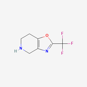 molecular formula C7H7F3N2O B14853861 2-(Trifluoromethyl)-4,5,6,7-tetrahydrooxazolo[4,5-C]pyridine 