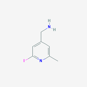 (2-Iodo-6-methylpyridin-4-YL)methylamine