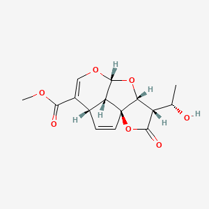 molecular formula C15H16O7 B14853906 methyl (1S,4S,8R,10R,11S,14S)-11-[(1S)-1-hydroxyethyl]-12-oxo-7,9,13-trioxatetracyclo[6.5.1.01,10.04,14]tetradeca-2,5-diene-5-carboxylate 