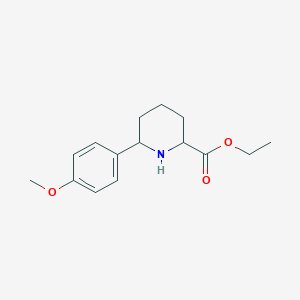 molecular formula C15H21NO3 B14853915 Ethyl 6-(4-methoxyphenyl)piperidine-2-carboxylate 