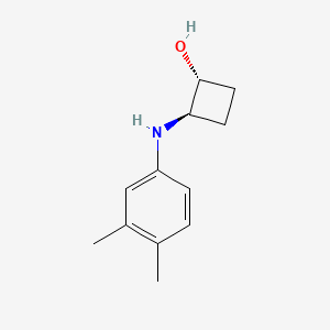 molecular formula C12H17NO B1485392 trans-2-[(3,4-Dimethylphenyl)amino]cyclobutan-1-ol CAS No. 2149559-25-9