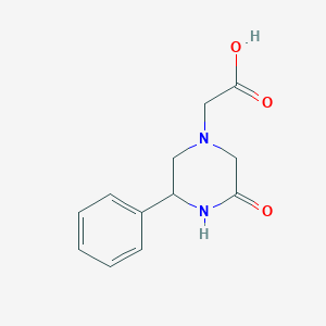 molecular formula C12H14N2O3 B14853931 (3-Oxo-5-phenyl-piperazin-1-YL)-acetic acid 