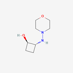 molecular formula C8H16N2O2 B1485395 trans-2-[(Morpholin-4-yl)amino]cyclobutan-1-ol CAS No. 2156021-38-2