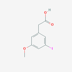 molecular formula C9H9IO3 B14853958 2-(3-Iodo-5-methoxyphenyl)acetic acid 