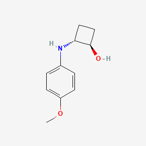 trans-2-[(4-Methoxyphenyl)amino]cyclobutan-1-ol