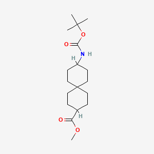 molecular formula C18H31NO4 B14853961 Methyl 3-(Boc-amino)-spiro[5.5]undecane-9-carboxylate 