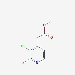 molecular formula C10H12ClNO2 B14853962 Ethyl 2-(3-chloro-2-methylpyridin-4-YL)acetate 