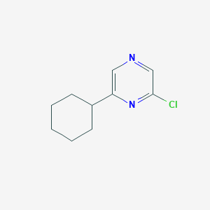 molecular formula C10H13ClN2 B14853993 2-Chloro-6-cyclohexylpyrazine 