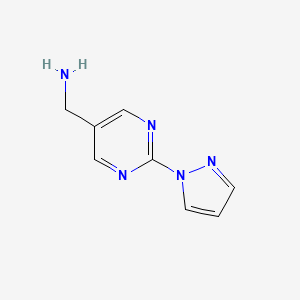 (2-(1H-Pyrazol-1-YL)pyrimidin-5-YL)methanamine