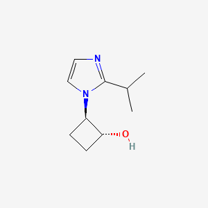 trans-2-[2-(propan-2-yl)-1H-imidazol-1-yl]cyclobutan-1-ol