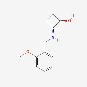 trans-2-{[(2-Methoxyphenyl)methyl]amino}cyclobutan-1-ol