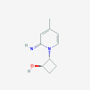 trans-2-(2-Imino-4-methyl-1,2-dihydropyridin-1-yl)cyclobutan-1-ol