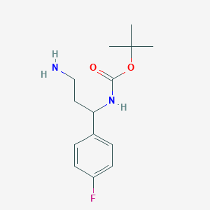 [3-Amino-1-(4-fluoro-phenyl)-propyl]-carbamic acid tert-butyl ester