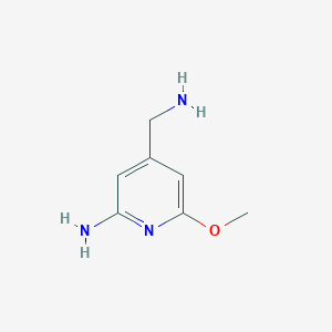 molecular formula C7H11N3O B14854065 4-(Aminomethyl)-6-methoxypyridin-2-amine 