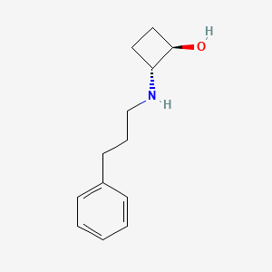 molecular formula C13H19NO B1485408 trans-2-[(3-Phenylpropyl)amino]cyclobutan-1-ol CAS No. 2165903-40-0