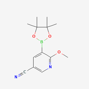 6-Methoxy-5-(4,4,5,5-tetramethyl-1,3,2-dioxaborolan-2-YL)nicotinonitrile