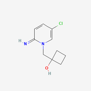 molecular formula C10H13ClN2O B1485409 1-[(5-Chloro-2-imino-1,2-dihydropyridin-1-yl)methyl]cyclobutan-1-ol CAS No. 2168939-10-2