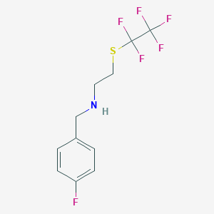 (4-Fluoro-benzyl)-(2-pentafluoroethylsulfanylethyl)-amine