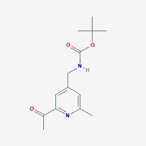 Tert-butyl (2-acetyl-6-methylpyridin-4-YL)methylcarbamate