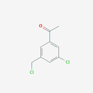 1-[3-Chloro-5-(chloromethyl)phenyl]ethanone