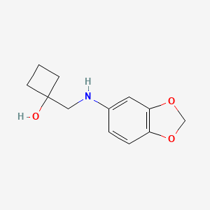 1-{[(2H-1,3-benzodioxol-5-yl)amino]methyl}cyclobutan-1-ol