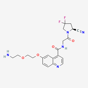 (S)-6-(2-(2-Aminoethoxy)ethoxy)-N-(2-(2-cyano-4,4-difluoropyrrolidin-1-yl)-2-oxoethyl)quinoline-4-carboxamide