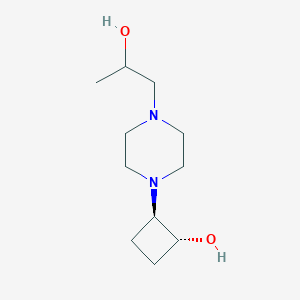 molecular formula C11H22N2O2 B1485415 trans-2-[4-(2-Hydroxypropyl)piperazin-1-yl]cyclobutan-1-ol CAS No. 2166500-34-9